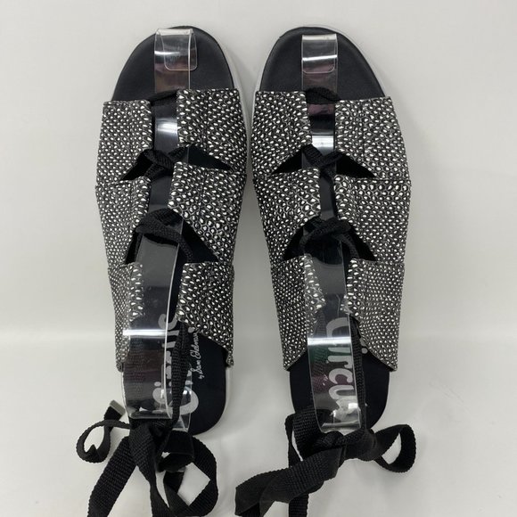 Circus Sam Edelman Riley Sandal Women's 9M Strappy Laced Platform Black Contrast - Picture 3 of 14